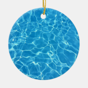 Adorno De Cerámica Textura de agua azul
