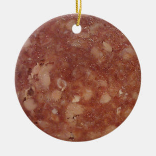 Adorno De Cerámica Textura del salami de Génova
