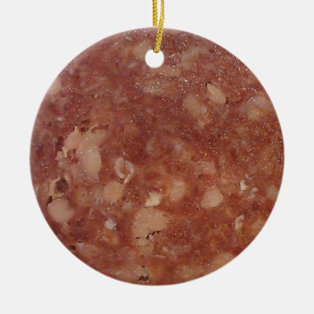 Adorno De Cerámica Textura del salami de Génova (Frente)