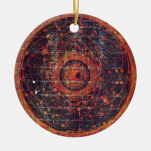 Adorno De Cerámica Thangka astronómico tibetano