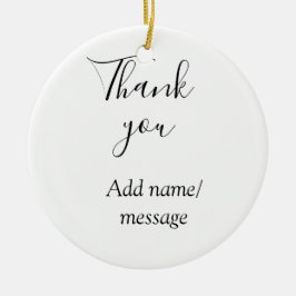 Adorno De Cerámica Thank you add name message simple stylish calligra