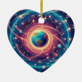 Adorno De Cerámica The Earth and It's Aura on a Valentines Day Tree 