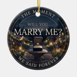 Adorno De Cerámica The Moment We Said Forever Romantic Proposal