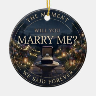 Adorno De Cerámica The Moment We Said Forever Romantic Proposal