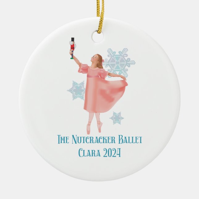 Adorno De Cerámica The Nutcracker 2024 - Clara (Frente)