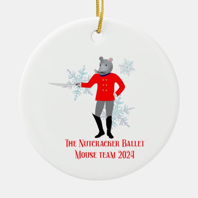 Adorno De Cerámica The Nutcracker - Mouse Team 2024 (Frente)