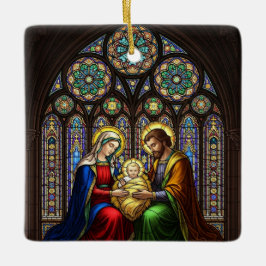 Adorno De Cerámica The Reason for the Season Nativity personalized