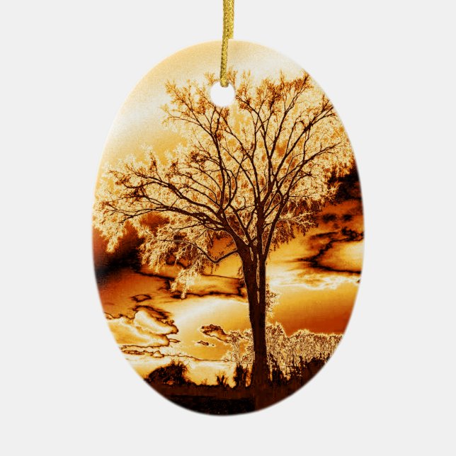 Adorno De Cerámica The Tree in Ice and Fire Ornament (Frente)