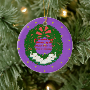 Adorno De Cerámica The Twelve Days of Christmas Collection: Day Seven