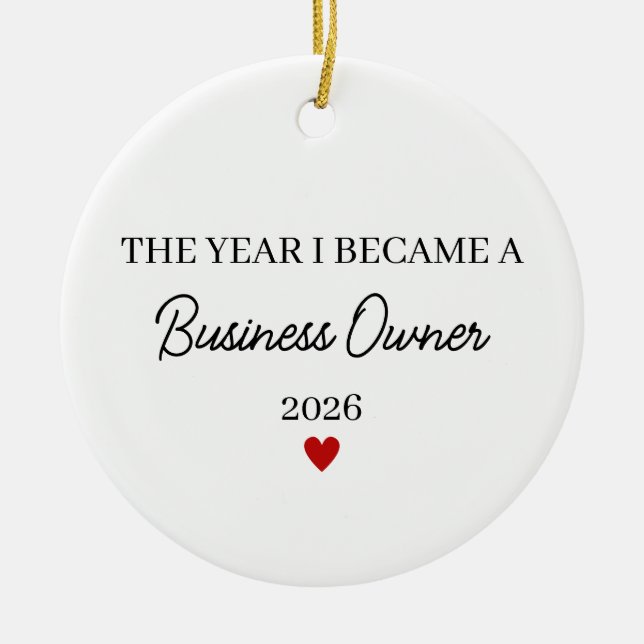 Adorno De Cerámica The Year I Became a Business Owner (Frente)