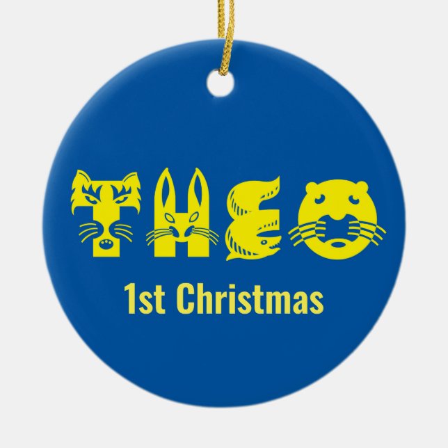 Adorno De Cerámica Theo First Christmas (Frente)