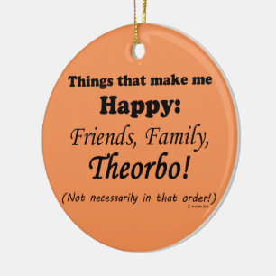 Adorno De Cerámica Theorbo me hace feliz