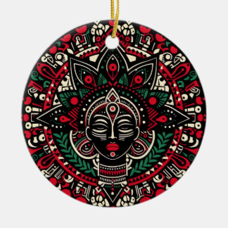 Adorno De Cerámica Theyyam Spirit Christmas Ornament