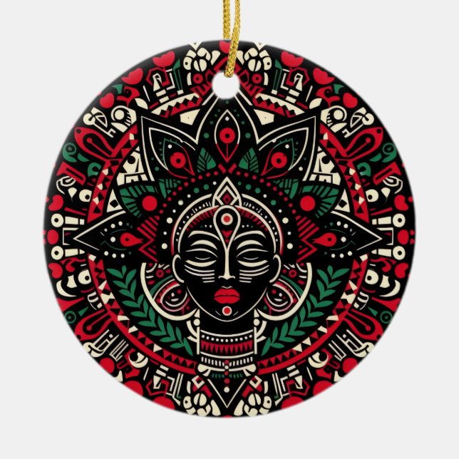 Adorno De Cerámica Theyyam Spirit Christmas Ornament (Frente)