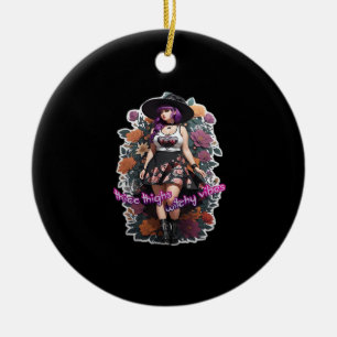 Adorno De Cerámica Thicc Thighs Witchy Vibes - Whimsigoth Witch-Core