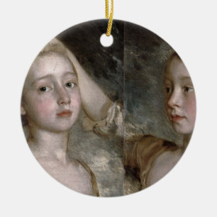 Adorno De Cerámica Thomas Gainsborough el   las hijas Maria del