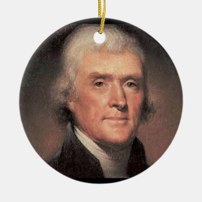Adorno De Cerámica Thomas Jefferson (Frente)