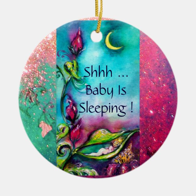 ADORNO DE CERÁMICA THUMBELINA, BAÑERA DE FLORES Y MARIPOSA (Frente)