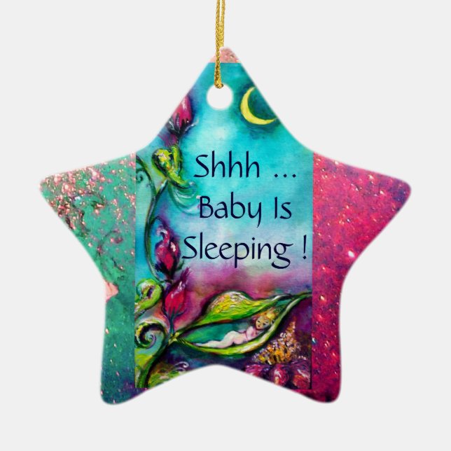 ADORNO DE CERÁMICA THUMBELINA PINK RUBY STAR MONOGRAM DOOR (Frente)