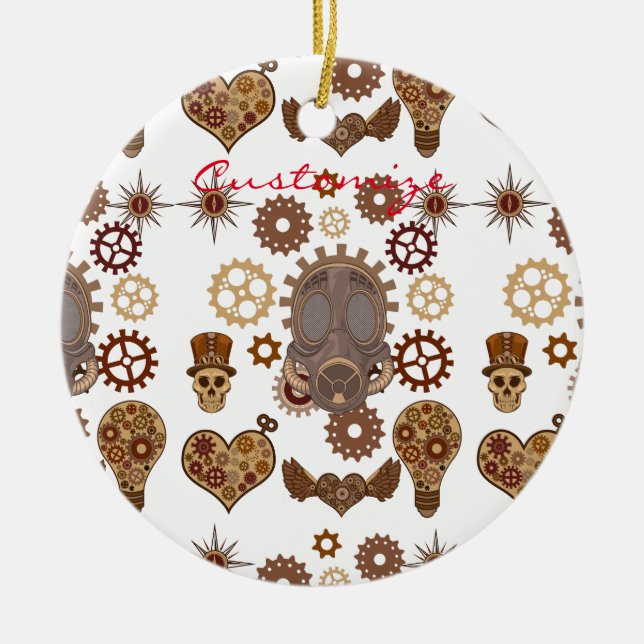 Adorno De Cerámica Thunder_Cove del tema Steampunk (Frente)