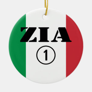 Adorno De Cerámica Tías italianas: Uno de Zia Numero