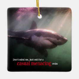 Adorno De Cerámica Tiburón blanco submarino