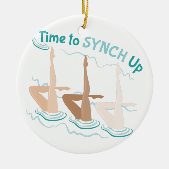 Adorno De Cerámica Tiempo a Synch para arriba (Frente)