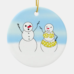 Adorno De Cerámica Tiempo de Nieve en Bikini