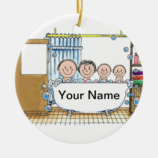 Adorno De Cerámica Tiempo de Tub 2 (Frente)