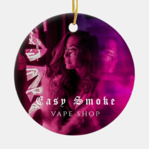 Adorno De Cerámica Tienda de vapeo humo negro negocio