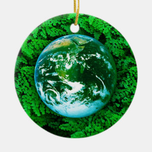 Adorno De Cerámica Tierra verde - conciencia ecológica