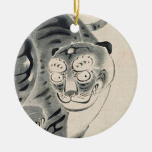 Adorno De Cerámica Tiger Illustration by Ito Jakuchu
