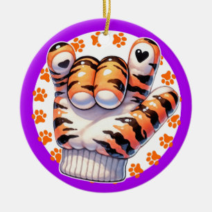 Adorno De Cerámica Tiger Paw ASL TE AMO - ¡VUELVA!