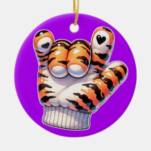 Adorno De Cerámica Tiger Paw ASL TE AMO - ¡VUELVA!