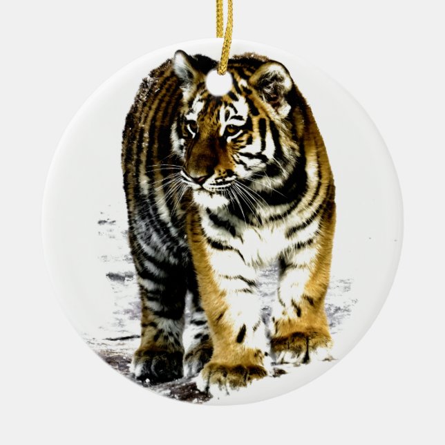 Adorno De Cerámica Tigre (Frente)
