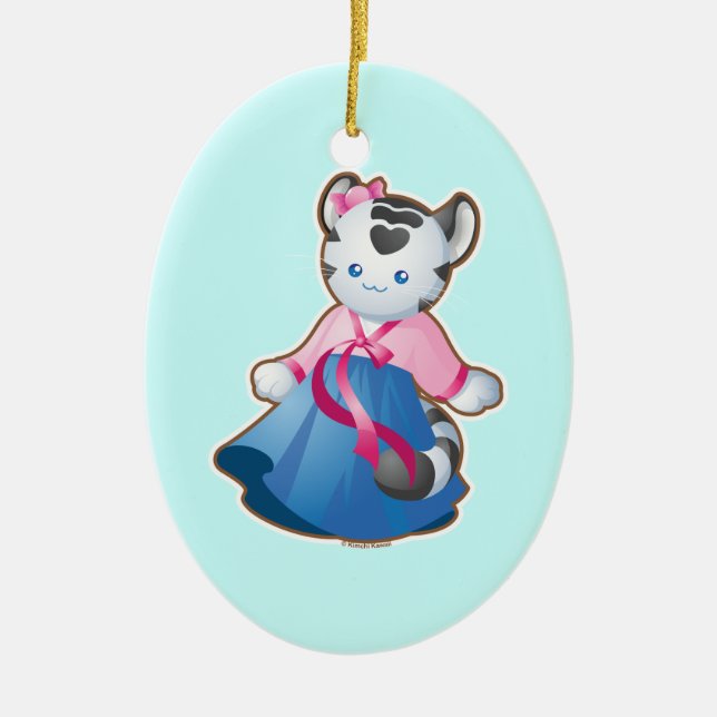 Adorno De Cerámica Tigre blanco coreano (Frente)