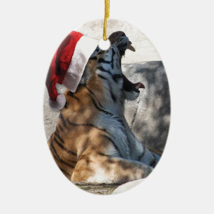 Adorno De Cerámica Tigre de Bengala, Navidades