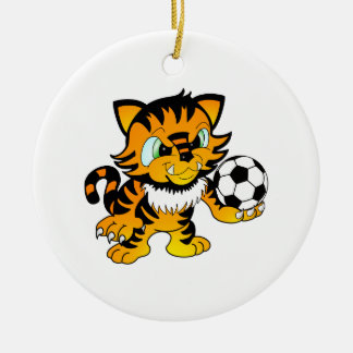 Adorno De Cerámica Tigre del fútbol