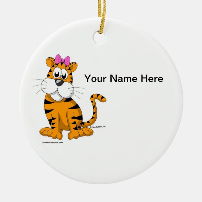 Adorno De Cerámica Tigre - Mujer (Frente)