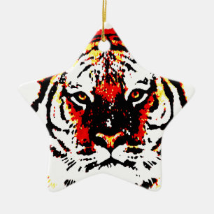 Adorno De Cerámica Tigre salvaje