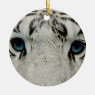 Adorno De Cerámica Tigre siberiano blanco