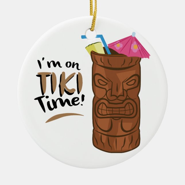 Adorno De Cerámica Tiki Time (Frente)
