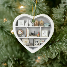 Adorno De Cerámica Tiny Shelves  Cat Lover shelf 2D print Cats