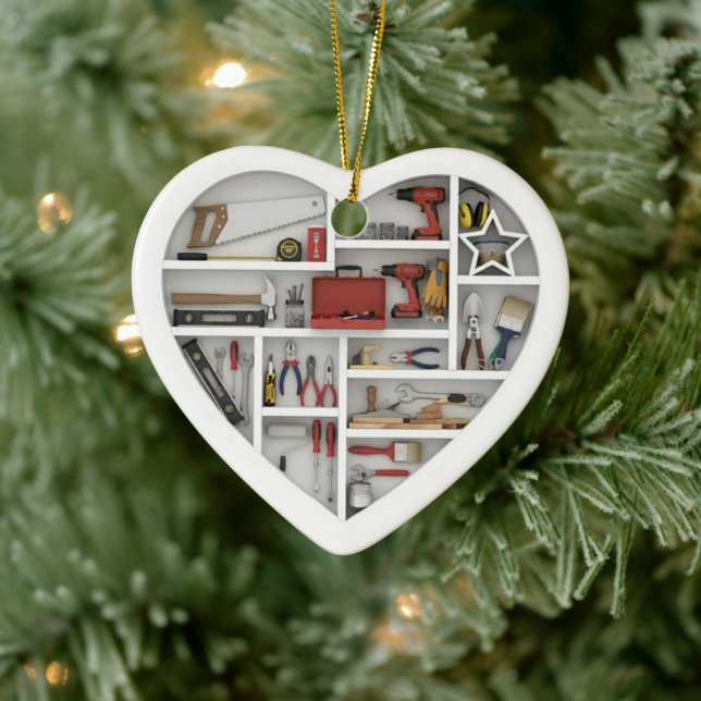 Adorno De Cerámica Tiny Shelves: DIY Tools - 2D print Tool Shelf (Árbol)