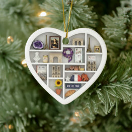 Adorno De Cerámica Tiny Shelves: I Love Paris France 2D print French