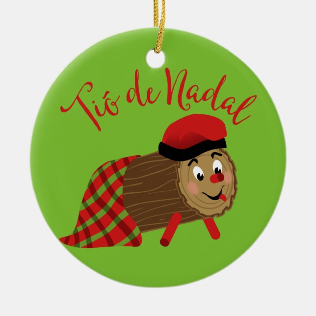 Adorno De Cerámica Tio De Nadal (Frente)
