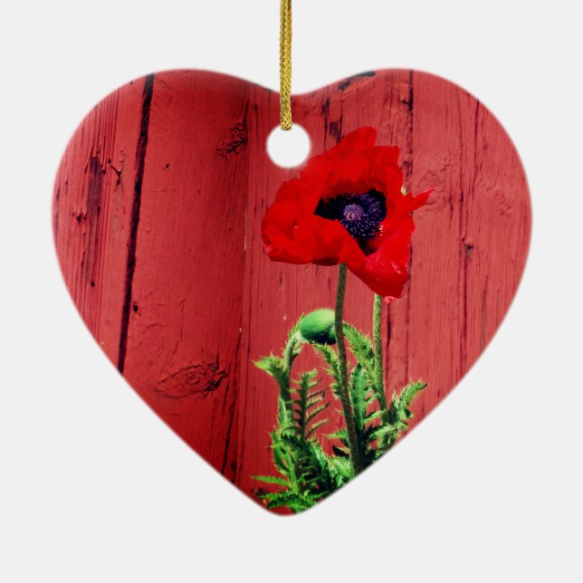 Adorno De Cerámica Típico color rojo falún sueco (Atrás)