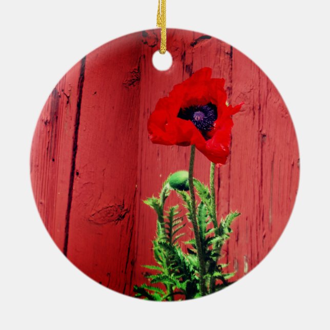 Adorno De Cerámica Típico color rojo falún sueco (Atrás)