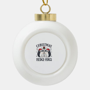 Adorno De Cerámica Tipo Bola Abrazos de Navidad Erizo Lindo Diseño de Vacacione