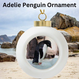 Adorno De Cerámica Tipo Bola Adelie Penguin